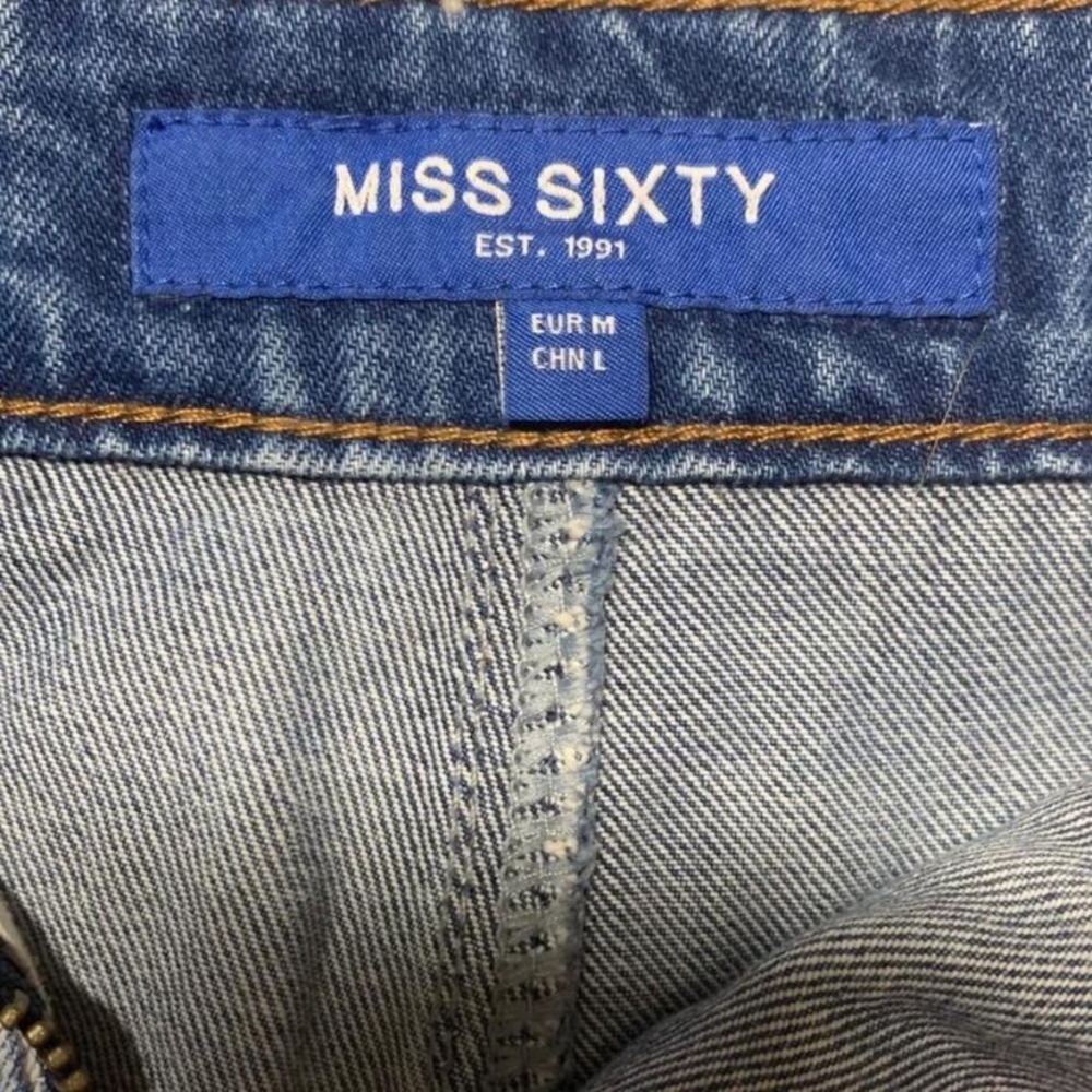 Archive Miss Sixty Denim Culotte Mini Skirt Y2K-Adjacent Button Front Size M 29 - Picture 10 of 16